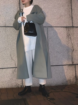 「maypol（マイポル）のアイテム」を使った、nano・universe press天本さん（レディース・162cm）の冬コーディネート