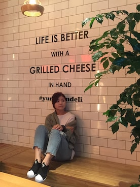 「Lulus（-）のアイテム（ブルゾン）」を使った、sheepさん（レディース・157cm）の夏コーディネート