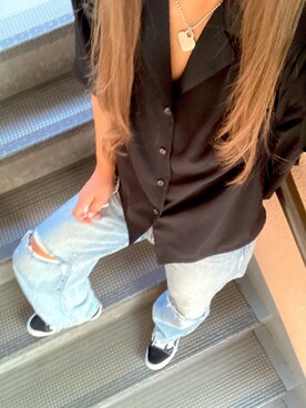 「the case（ザケース）のアイテム（バックパック/リュック）」を使った、mayuさん（レディース・156cm）の夏コーディネート