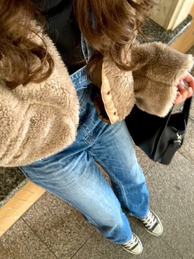 「RED CHOP WORKS（レッドチョップワークス）のアイテム（ジャケット/アウター）」を使った、mayuさん（レディース・156cm）の秋コーディネート