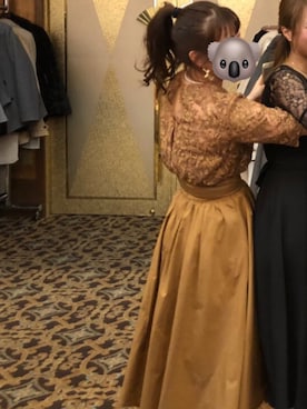 「アイテム（ドレス、ブラウン系）」を使った、ききさん（レディース・152cm）の冬コーディネート