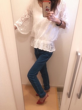 「こっとんぶらうす」｜eruさん（レディース・163cm）の夏コーディネート