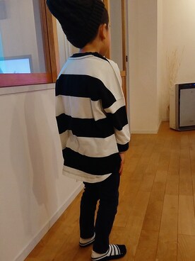 「キッスコーデ」｜「アイテム（ニットキャップ/ビーニー）」を使った、aotoさん（キッズ・120cm）の冬コーディネート
