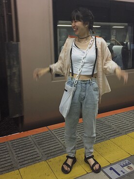 「used mix」｜「アイテム（サンダル）」を使った、Gさん（レディース・164cm）の春コーディネート