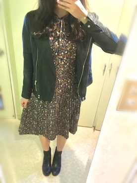 「オルチャンファッション」｜「アイテム（ライダースジャケット）」を使った、Meiさん（レディース・164cm）の春コーディネート