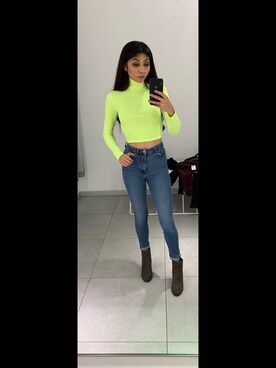 「H&M（エイチ・アンド・エム）のアイテム（ブーティ）」を使った、_spicestyleさん（レディース・160cm）の夏コーディネート