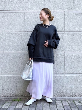 「アイテム（リング）」を使った、earのとみつかさん（レディース・158cm）の春コーディネート