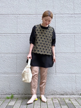 earのとみつかさん（レディース・158cm）の春コーディネート