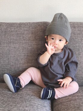 レギンス スパッツ ピンク系 を使った 赤ちゃんコーデ の人気ファッションコーディネート Wear