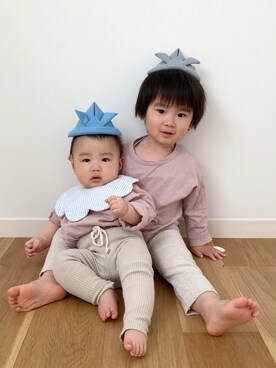 「こどもの日」｜「アイテム（Tシャツ/カットソー）」を使った、rinrenさん（キッズ・80cm）の春コーディネート