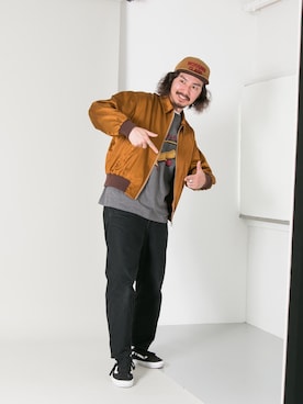 「bukht」｜「アイテム（帽子）」を使った、マスダユーアールさん（メンズ・178cm）の春コーディネート