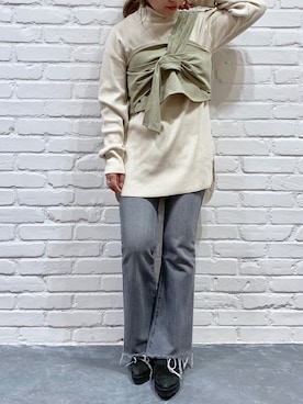 「ピスタチオ」｜「アイテム（その他トップス）」を使った、SHIORIさん（レディース・150cm）の秋コーディネート