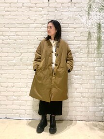 CIAOPANIC（チャオパニック）の「Aラインノーカラーダウンコート