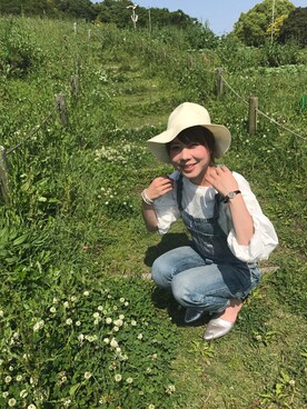 「SHIPS（シップス）のアイテム（オールインワン・サロペット）」を使った、aki   ohnishiさん（レディース・156cm）の春コーディネート