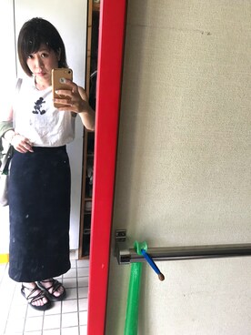 「お買い物」｜「アイテム（サンダル）」を使った、aki   ohnishiさん（レディース・156cm）の夏コーディネート