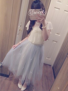 「MILK（ミルク）のアイテム（腕時計）」を使った、mさん（レディース・154cm）の夏コーディネート