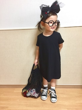 「ツインテール」｜「アイテム（浴衣）」を使った、ひー☺︎♡さん（キッズ・90cm）の夏コーディネート