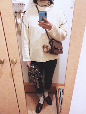 「Jouet（ジョエット）のアイテム」を使った、スガオさん（レディース・166cm）の冬コーディネート