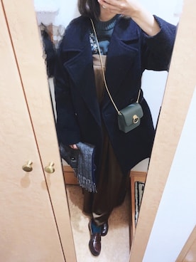 「notch.（ノッチ）のアイテム（オールインワン・サロペット）」を使った、スガオさん（レディース・166cm）の冬コーディネート