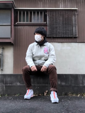 「RIPNDIP（リップンディップ）のアイテム（ジャケット/アウター）」を使った、たいがさん（メンズ・167cm）の冬コーディネート
