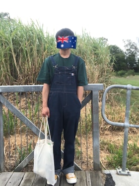「Carhartt WIP（カーハートダブリューアイピー）のアイテム（サロペット/オーバーオール）」を使った、たいがさん（メンズ・167cm）の冬コーディネート
