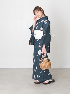 「ゆかた」｜ゆかた館グレースさん（レディース・160cm）の夏コーディネート