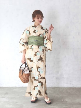「アイテム（浴衣）」を使った、ゆかた館グレースさん（レディース・160cm）の夏コーディネート