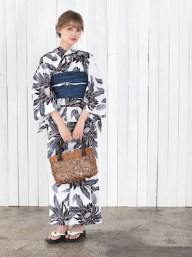 「アイテム（浴衣）」を使った、ゆかた館グレースさん（レディース・160cm）の夏コーディネート