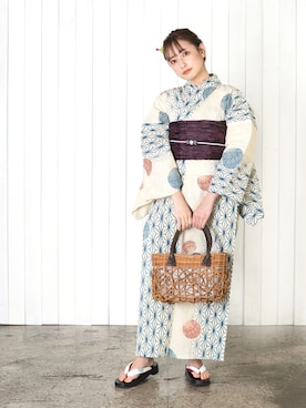 「アイテム（浴衣）」を使った、ゆかた館グレースさん（レディース・160cm）の夏コーディネート