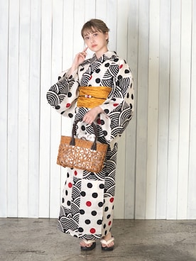 「浴衣」｜ゆかた館グレースさん（レディース・160cm）の夏コーディネート