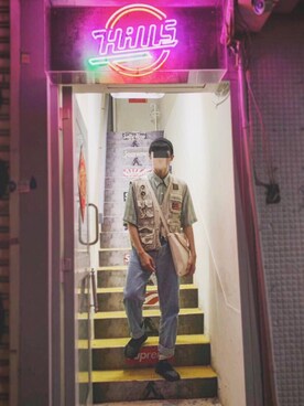 「二手」｜Landy lunさん（メンズ・175cm）の春コーディネート