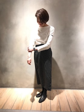 「MACPHEE（マカフィー）のアイテム」を使った、ayakaさん（レディース・158cm）の春コーディネート