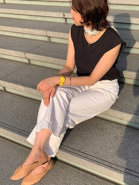 「SKAGEN（スカーゲン）のアイテム」を使った、ayakaさん（レディース・158cm）の夏コーディネート