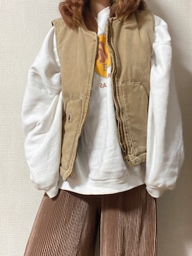 「色素薄い系」｜ㅎㄹさん（レディース・155cm）の冬コーディネート