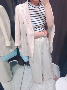 「お買い物」｜「アイテム（ジャケット/アウター）」を使った、ゆうさん（レディース・157cm）の夏コーディネート