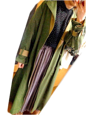 「リバーシブル」｜「アイテム（トレンチコート）」を使った、ゆうさん（レディース・157cm）の冬コーディネート