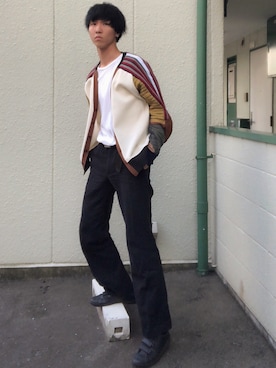 「TOGA（トーガ）のアイテム（トップス）」を使った、サイガさん（メンズ・185cm）の秋コーディネート