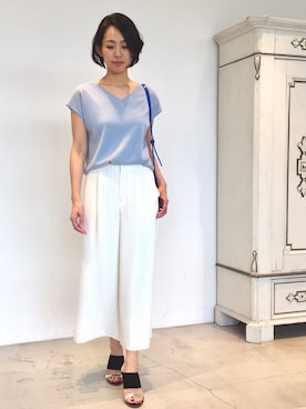 「BOSCH（ボッシュ）のアイテム」を使った、BOSCHスタッフさん（レディース・162cm）の春コーディネート