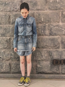 北川 七海 (DIESEL)さん(レディース・166cm)の冬コーディネート