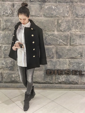 北川 七海 (DIESEL)さん(レディース・166cm)の冬コーディネート