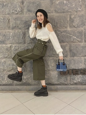 北川 七海 (DIESEL)さん（レディース・166cm）の冬コーディネート