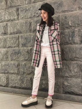 北川 七海 (DIESEL)さん（レディース・166cm）の冬コーディネート