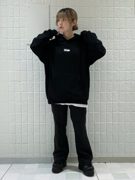「FIRST DOWN（ファーストダウン）のアイテム（パーカー）」を使った、NATSUさん（レディース・155cm）の秋コーディネート