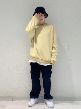 「JUNRED（ジュンレッド）のアイテム（スウェット）」を使った、NATSUさん（レディース・155cm）の冬コーディネート