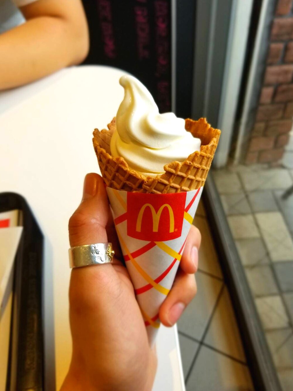 「マクドナルド、ソフトクリーム、おしゃれさんと繋がりたい、指輪、ランチ、雨の日コーデ、梅雨、夏コーデ、学校」｜「ARIZONA FREEDOMのアイテム（リング、シルバー系）」を使った、みきたさん（メンズ・175cm）の夏コーディネートの1枚目の写真