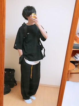 「レディース」｜「アイテム（スラックス）」を使った、ゆづさん（メンズ・172cm）の夏コーディネート