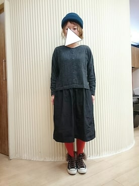 「romar quee（ロマーク）のアイテム」を使った、ゆかさん（レディース・154cm）の冬コーディネート