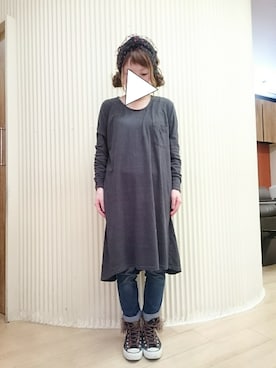 「romar quee（ロマーク）のアイテム」を使った、ゆかさん（レディース・154cm）の冬コーディネート