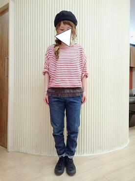 「romar quee（ロマーク）のアイテム」を使った、ゆかさん（レディース・154cm）の冬コーディネート