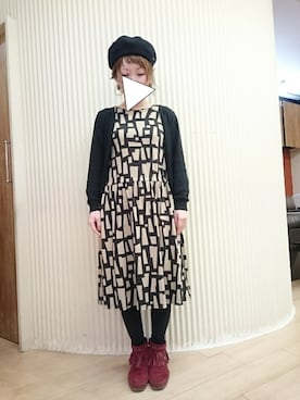 「atmos/atmos girls（アトモスアトモスガール）のアイテム（ブーツ）」を使った、ゆかさん（レディース・154cm）の冬コーディネート